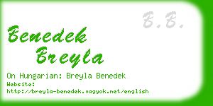 benedek breyla business card